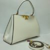 Torry Burch Eleanor Leather Satchel Bag White