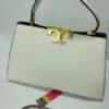 Torry Burch Eleanor Leather Satchel Bag White - Image 5