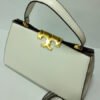 Torry Burch Eleanor Leather Satchel Bag White - Image 3